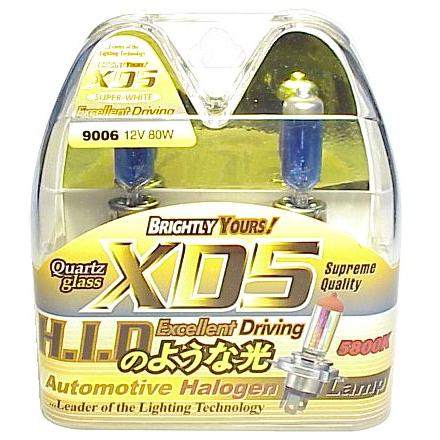 hidlightsusa Xenon/Krypton Super White 5800K 80W 9006 Quartz BulbXD5-58k-06XS